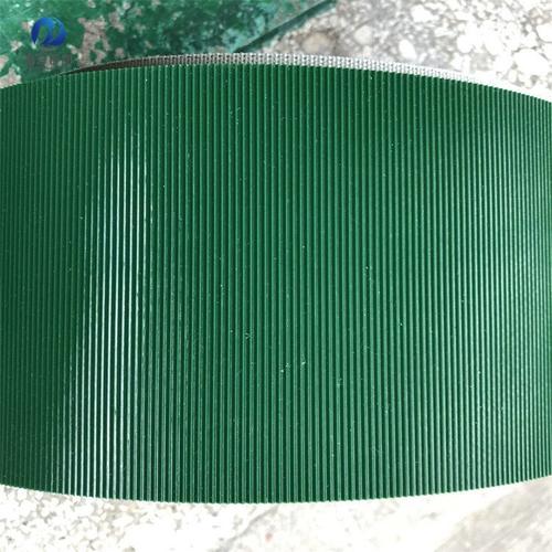 洛汐传动 厂家直销 竖条纹输送带 定制防滑pvc输送带 批发绿色花纹